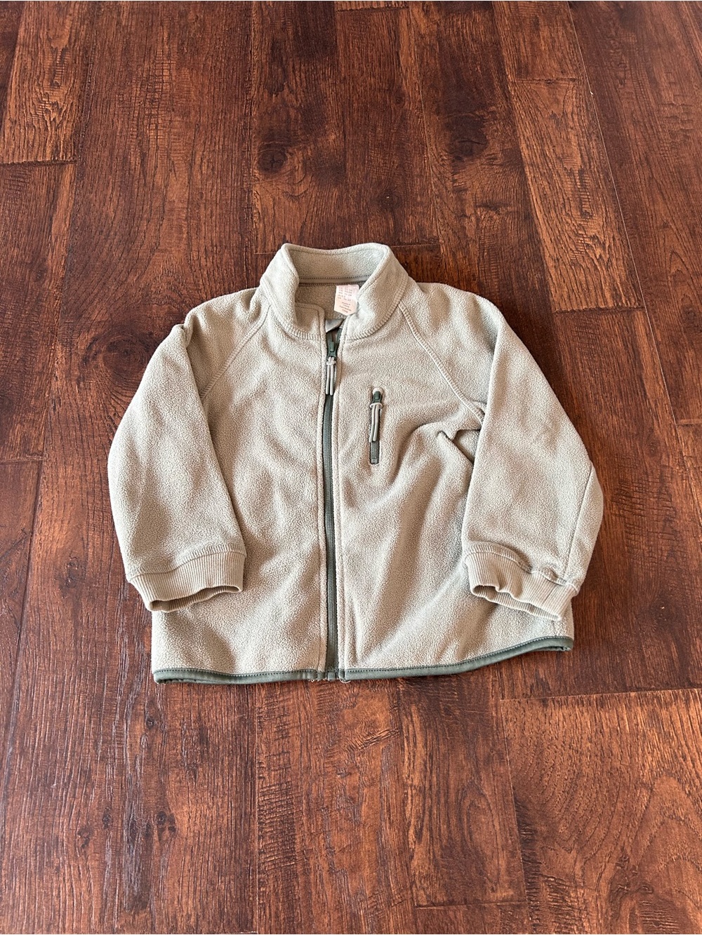H&M Light Sage Fleece Zip Jacket